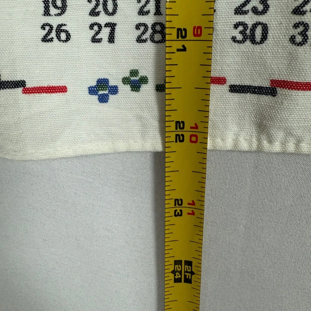 1969 Calendar Tea‎ Towel Bless This House Folk Art Red House